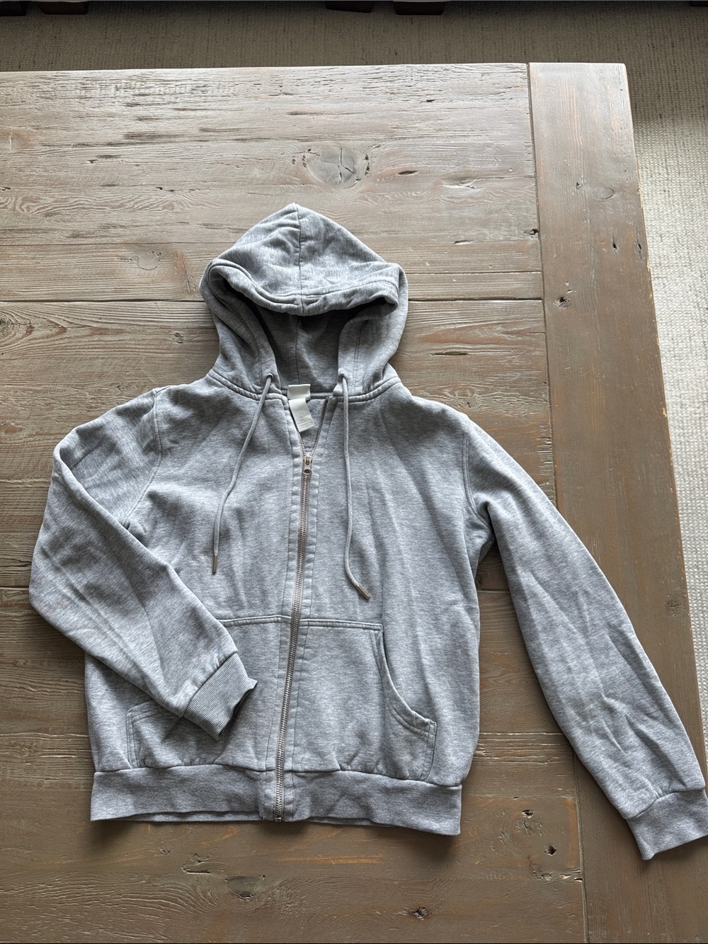 Classic women’s Grey Zip-Up Hoodie Sweatshirt